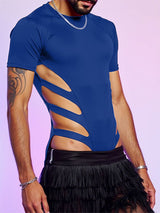 Mens Cut-Out Sides Short Sleeve Bodysuit SKUL10262