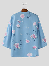 Mens Floral Print Long Sleeve Shirt SKUL11540