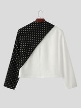 Men's Polka Dot Print Long Sleeve Blazer SKUL25786