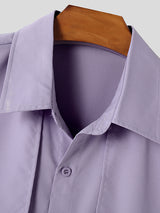 Mens Solid Color Short-Sleeve Pocket Shirt SKUL01121