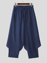 Mens Multi-Layered Striped Loose Fit Pant SKUL05736