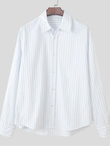 Men's Fashion Striped Long Sleeve Shirt SKUL37723