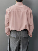 Men's Deconstructed Embroidered Tie Long Sleeve Shirt SKUL45405