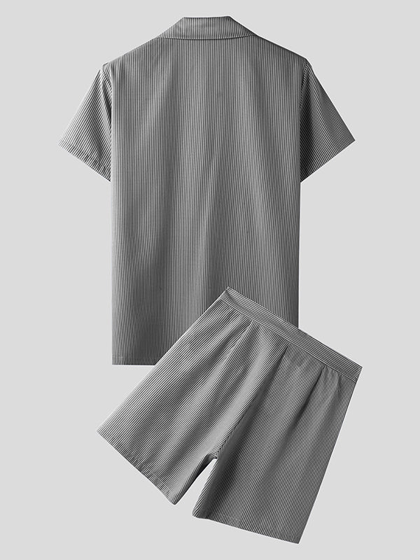 Mens Striped Casual Two Pieces Outfit SKUK99929