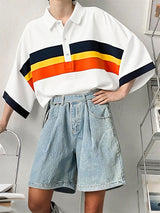 Men's Contrast Stripe Half Sleeve Shirt SKUL28481