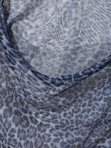 Men's Sexy Avant-Garde Leopard Print Deep V-Neck Cowl Neck Hooded Crop Tank SKUL67092