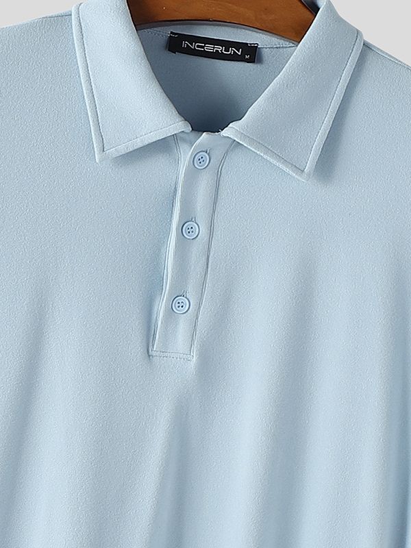 Men's Minimalist Solid Color Long Sleeve Shirt SKUL44026