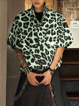 Men's Wild Retro Palette All-Over Leopard Print Short Sleeve Shirt SKUL72787