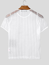 Mens Sheer Mesh Short Sleeve T-Shirt SKUL04436