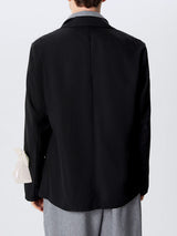 Mens Bow Tie Contrast Design Long Sleeve Blazer SKUK72639