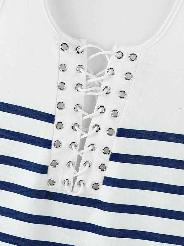 Men's Striped Color Block Casual Tank SKUL17991