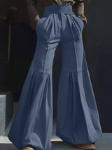 Mens Ruched Wide-Leg Casual Pant SKUK95598