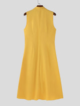 Mens Double-Breasted Long Hem Sleeveless Cardigan SKUL23512