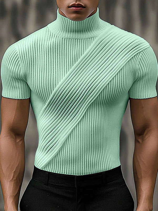 Mens Solid Textured Short Sleeve T-Shirt SKUL04390