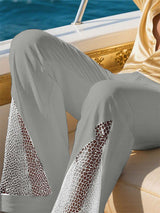 Men's Sheer Mesh Patchwork Casual Pant SKUL22211