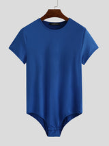 Mens Sexy Solid Color Slim-Fit Bodysuit SKUE53608