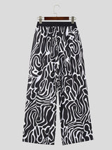 Mens Zebra Print Side Pockets Casual Pants SKUK62615