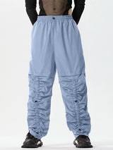 Mens Drawstring Design Solid Casual Cargo Pants SKUK41366