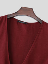 Men's Avant-Garde Asymmetric Wrap Deep V-Neck Muscle Tank SKUL68369