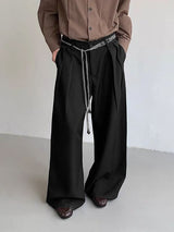 Men's Solid Wide Leg Casual Pant SKUL35234