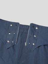 Men's Avant-Garde Corset High-Waist Multi-Buckle Balloon Short SKUL63807