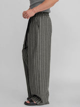 Men's Striped Textured Wide Leg Pant SKUL29704