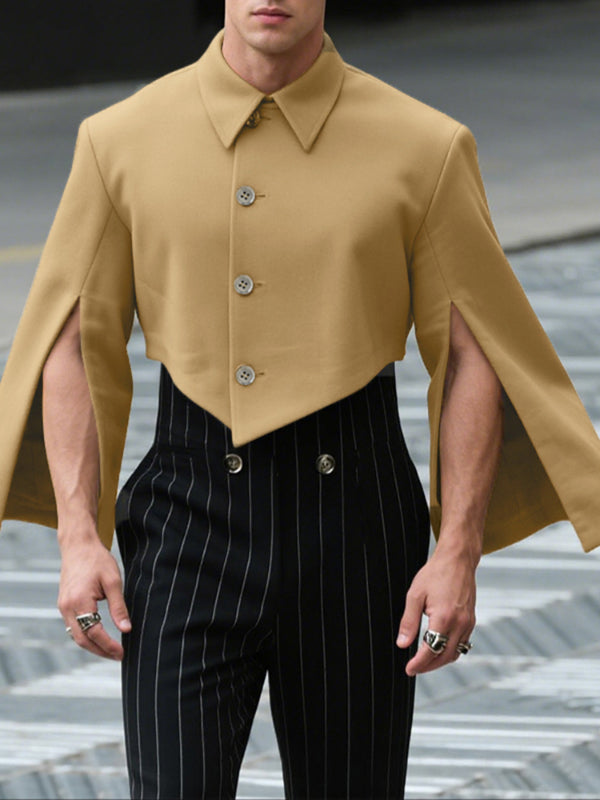 Men's Split Cuff Design Long Sleeve Jacket SKUL29548