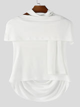 Men's Sheer Mesh Patchwork Hollow Sleeveless T-Shirt SKUL15199