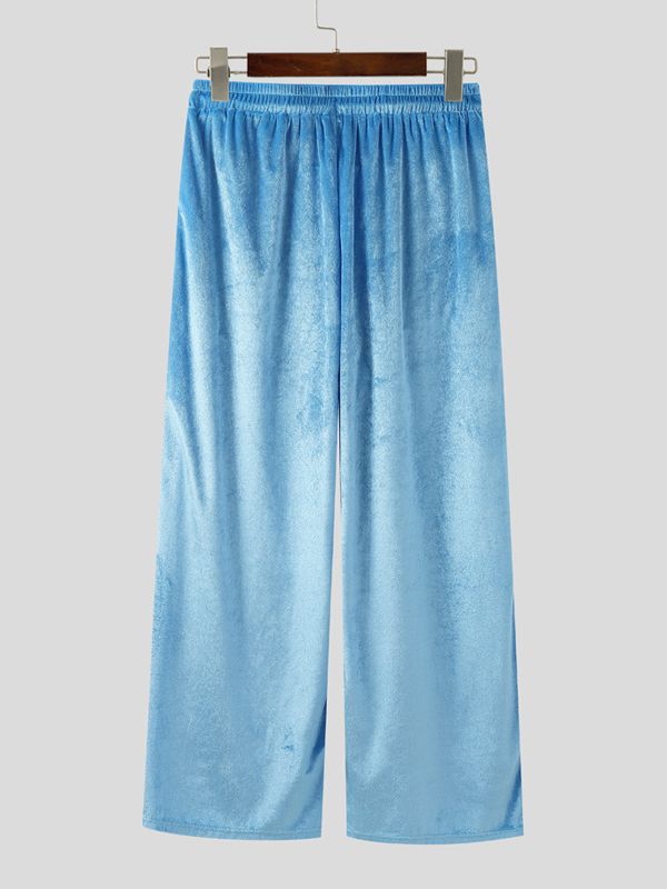 Men's Solid Color Velvet Casual Pant SKUL37680