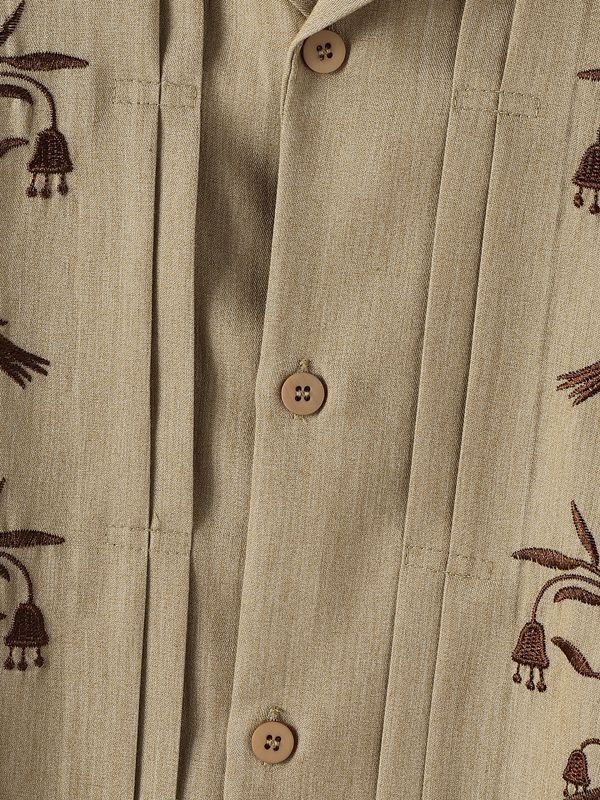 Men's Casual Embroidery Long Sleeve Shirt SKUL41023