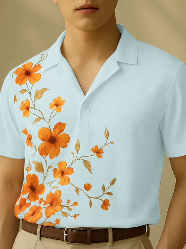 Men's Floral Print Short Sleeve Shirt SKUL15448