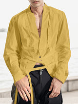 Mens Deconstructed Sash Long Sleeve Shirt SKUK68492