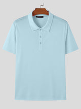 Mens Solid Color Sheer Short Sleeve Shirt SKUK72457