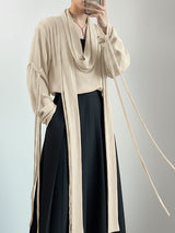 Men's Deconstructed Street Style Long Sleeve Shirt SKUL36651