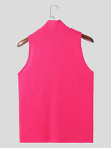 Mens Waffle Texture Cut-Out Tank SKUL05986