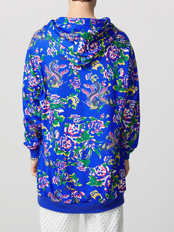 Mens Ethnic Floral Print Long-Sleeve Sweatshirt SKUK88138