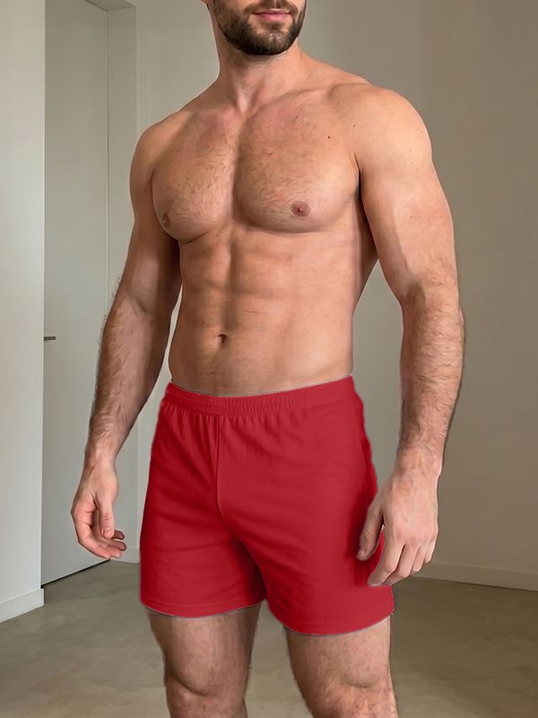Men's Avant-Garde Rear Zipper Cutout Body-Con Athletic Short SKUL64154