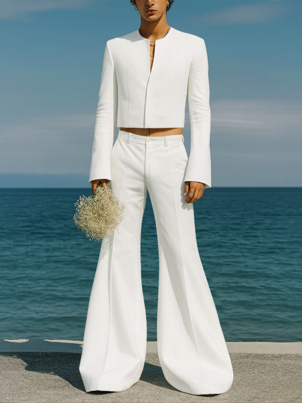 Men's Solid Casual Two Pieces Outfit SKUL36397