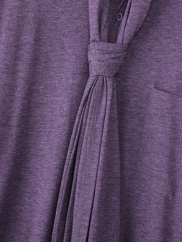 Men's Tie Strap Knit Long Sleeve Shirt SKUL37297