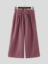 Mens Solid Color High-Waisted Casual Pant SKUL18616