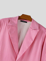 Men's Casual Striped Long Sleeve Jumpsuit SKUL30774