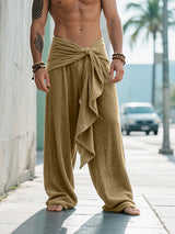 Men's Corduroy Knotted Wide Leg Pant SKUL30472