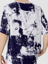 Mens Print Loose V-Neck T-Shirts SKU909068