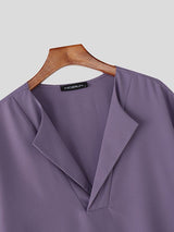 Men's Solid Color Casual Half Sleeve T-shirt SKUL51080