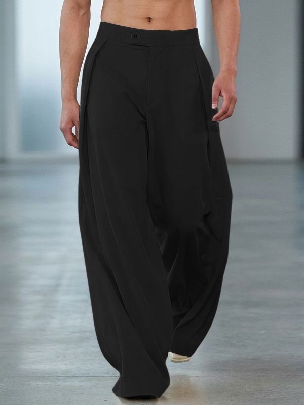 Men's Solid Color Loose Wide Leg Pant SKUL56632