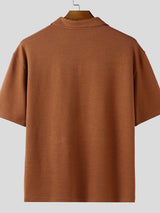 Men's Bee Embroidery Knit Short Sleeve Shirt SKUL38894