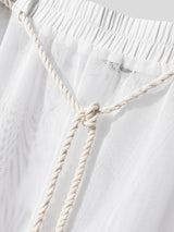 Mens Sheer Mesh Textured Two Pieces Outfit SKUL13934