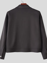 Men's Solid Color Casual Sleeve Jacket SKUL35227