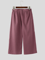 Mens Solid Color High-Waisted Casual Pant SKUL18616