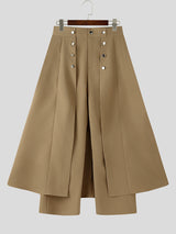 Mens Faux Two-Piece Layered Casual Pant SKUL11493